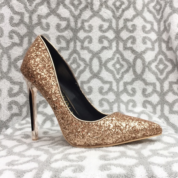 ✨HP✨💋Rose Gold Glitter Heels💋 - Picture 7 of 7